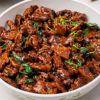 Authentic Thai Beef Pad Kra Pao served freshly made in a bowl
