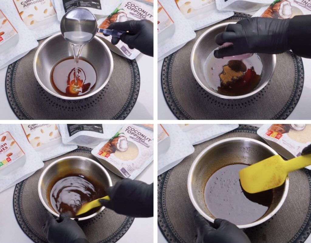 Making the honey glaze
