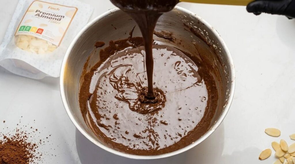 Cocoa brownie Mix the mixture