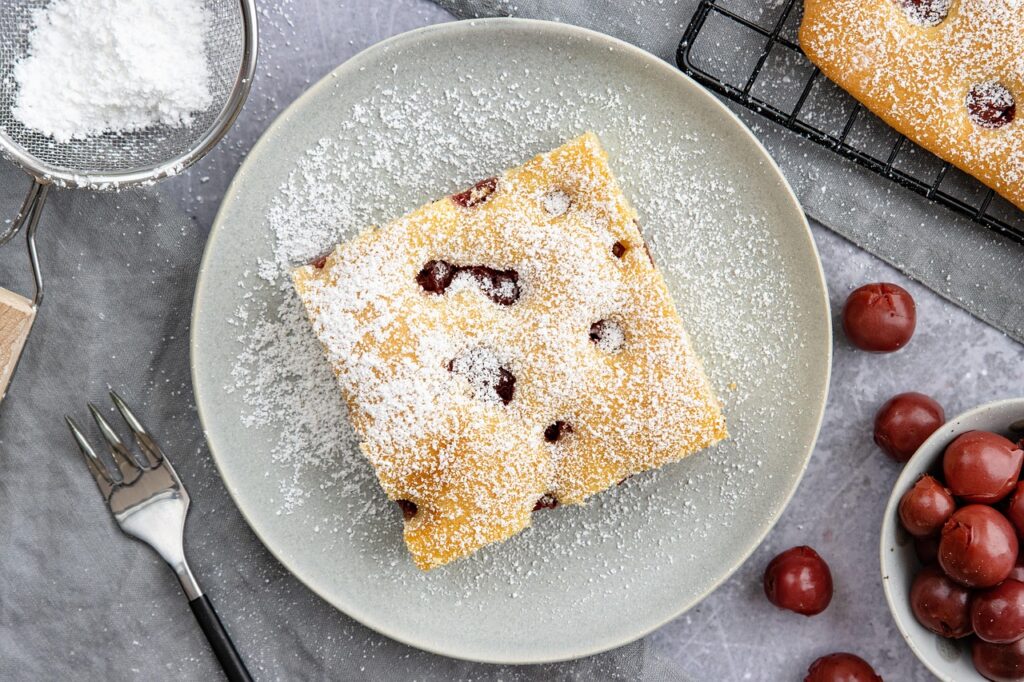 cherry cake, cake, sour cherry cake, food, meal, snack, cherries, baked, recipe, top view, flat lay, cake, cake, cake, cake, cake, recipe, recipe